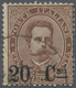 Italien: 1890. 20 On 30 C Umberto I, With Horizontal Shifted Overprint, So That It Reads "20 Cmi" In - Marcophilia