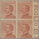 Italien: 1912, 30 C Brown-orange Imperforated Proof In Block Of 4 With Right Sheet-margin, Unused Wi - Poststempel