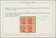 Italien: 1912, 30 C Brown-orange Imperforated Proof In Block Of 4 With Right Sheet-margin, Unused Wi - Marcophilia