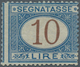 Italien - Portomarken: 1874, 10 L Brown/blue Postage Due Stamp Mint Never Hinged, The Stamp Is Norma - Postage Due