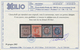 Italienische Post In China: 1918, Pechino Revaluation Overprints, ½c. On 1c.-$2 On 5l., Complete Set - Tientsin