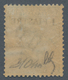 Italienische Post In Der Levante: 1908, 1 Piaster On 25 Cent. Blue Unused With Original Gum, Signed - Amtliche Ausgaben