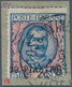 Italienische Post In Der Levante: 1908, 20 Pia On 5 L Blue/pink Tied By Circle Cancel "CONSTANTINOPE - General Issues