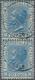Italienische Post In Der Levante: 1871, Forerunner 20 C Blue In Vertical Pair Each Tied By The Rare - General Issues