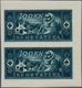Kroatien: 1944/1945, 100k. Red Cross, Imperforate Essay Proof Pair For A Not Realised Design On Gumm - Croatia