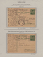 Kroatien - Ganzsachen: 1941, Late Use Of Yugoslavia Stationery Card 1din. Green In Croatia, Group Of - Croatia