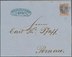 Lettland: 1862 Folded Cover From RIGA To Pernau, Estonia Franked By Russia 1858 10k. Blue & Brown, N - Lettland
