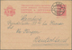Lettland - Ganzsachen: 1933, Commercially Used Postal Stationery Card 20 Santimu Red On Buff, 20 Wit - Latvia