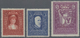 Liechtenstein: 1933, Freimarken Fürstin Elsa, Fürst Franz I Und Landeswappen, 3 Werte Tadellos Ungeb - Briefe U. Dokumente