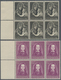 Luxemburg: 1950, War Orphans Complete Set Of Six In Blocks Of Six From Left Margins, Mint Never Hing - Other & Unclassified