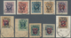 Mittellitauen: 1920, 2 Mar. To 10 Mar. Ten Stamps With Double Circle Cancel On Pieces, Signed Vossen - Lithuania