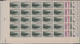 Monaco: 1946, Pictorial Definitives Complete Set Of Six In IMPERFORATE Blocks Of 25 From Lower Corne - Unused Stamps