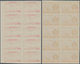 Monaco: 1942, Airmail Issue Complete Set Of Six In IMPERFORATE Blocks Of Ten, Mint Never Hinged And - Unused Stamps