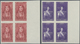 Monaco: 1942, Princes And Princesses Of Monaco Complete Set Of 15 In IMPERFORATE Blocks Of Four From - Unused Stamps