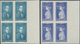 Delcampe - Monaco: 1942, Princes And Princesses Of Monaco Complete Set Of 15 In IMPERFORATE Blocks Of Four From - Unused Stamps