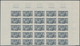 Monaco: 1951, Visiting Card Stamps Complete Set Of Five In IMPERFORATE Blocks Of 25 From Upper Margi - Unused Stamps