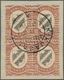 Nordingermanland: 1920 10m. Grey & Brown BLOCK OF FOUR, Used On Piece And Cancelled Centric By "KKIR - Ortsausgaben