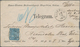 Norwegen: 1870, 4 Skilling Blue, Single Franking On Preprinted TELEGRAM Envelope From 'Hamar-Elverum - Covers & Documents