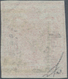 Österreich: 1850, 3 Kr. Rosa Auf Handpapier (SEIDEN-Papier 0,07 Mm), Randdruck Und Kleiner WZ-Teil R - Used Stamps