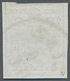 Österreich: 1850, Freimarke 9 Kr. Handpapier In Type I Dunkelblau, Bogenstellung 3 Aus Der Viertelpl - Used Stamps
