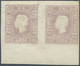 Österreich: 1858, (1,05 Kr) Graulila Im Waager. Paar Mit 10 Mm Unterrand Mit Originalgummi Ungebrauc - Used Stamps