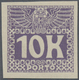 Österreich - Portomarken: 1911, 10 Kr. Große Wertziffer Und Währungsbezeichnung K, UNGEZÄHNTE Imprim - Postage Due