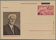Polen - Ganzsachen: 1949, Revaluation Overprints, Stationery Card 10zl. On 3zl. Carmine "Ignacy Dasz - Stamped Stationery
