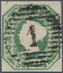 Portugal: 1853, Queen Mary II. 50r. Green Imperforate With Four Good To Wide Margins And Fine Used W - Other & Unclassified