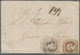 Rumänien: Austrian Lloyd Agency In Kustendje (=CONSTANTA) 1867: 15 S. Deep Brown And 25 S. Grey-lila - Briefe U. Dokumente
