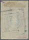 Russland: 1857 10k. Blue & Brown, Imperf, Used And Cancelled By Boxed "БЕР..." (probably BERDITCHEV) - Gebraucht