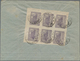 Russland: 1922 (6.11.), Block Of Six Violet Without Value As Multiple Franking On Letter From Scharg - Gebraucht