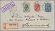 Russische Post In China: 1908, Envelope 14 K. Uprated 2 K., 4 K. Tied "INKOU 5 6 08" Registered To V - China