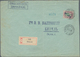 Russische Post In China: 1904, 50 K. Violet/green Tied "XANHAI 26 5 08" To Registered Cover To Kegel - China