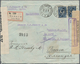 Russische Post In China: 1910, 10 K. Blue Horiz. Pair Tied "HANKOW POSTE RUSSE 31 3 17" To Registere - China