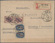 Russische Post In China - Ganzsachen: 1899, 5 K. And 10 K. On Horiz. Laid Paper, Each Pair, Tied "PE - China