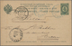 Russische Post In Der Levante - Ganzsachen: 1897, 4 K Green Psc With Blue Cds Ropit SMYRNA, 16.JAN 9 - Levant