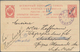 Russische Post In Der Levante - Ganzsachen: 1912, Commercially Used Revalued Postal Stationery Paid - Turkish Empire