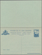 San Marino - Ganzsachen: 1947. L4 + L4 Blue On Blueish Paper Postal Stationery Double Card. Fine Min - Postal Stationery