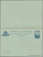 San Marino - Ganzsachen: 1947. L4 + L4 Blue On Blueish Paper Postal Stationery Double Card. Fine Min - Postal Stationery