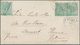 Schweden: 1855: Three Singles Of 3 Skill. Bco. Bluish Green Used On Cover From Upsala To DENMARK, As - Used Stamps