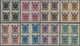 Schweden: 1916, "Landstormen" Overprints On Postage Dues, Complete Set Of Ten Values In Blocks Of Fo - Gebraucht