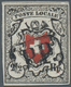 Schweiz: 1850, 2 1/2 Rp Schwarz/dkl'orangerot Entwertet Mit Schwarzem "P.P."-Rahmenstempel, Die Mark - Unused Stamps