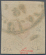 Schweiz: 1850 Rayon II 10 Rp. Schwarz/gelbbraun/rot, Type 3, Stein A1-O, Mit Marmoriertem Gelbdruck, - Unused Stamps