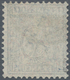 Schweiz: 1881 Sitzende Helvetia 40 Rp. Dunkelgrau Auf FASERPAPIER, Gebraucht Und Sauber Entwertet "G - Unused Stamps
