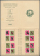 Schweiz - Zusammendrucke: 1953, Pro Juventure Folder Mit Vier Kehrdruck-Viererblocks In Jeweils Zwei - Se-Tenant