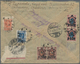 Sowjetunion: 1923, Multicoloured Franked (many Stamps With Revaluation) Registered Airmail Cover Fro - Covers & Documents