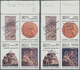 Sowjetunion: 1990 'ARMENIJA '90' Exhibition Set Of Three, Se-tenant In Top Marginal Block Of Four, V - Covers & Documents