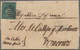 Spanien: 1855, 1 R. Deep Blue Tied Oval Grill To Entire Folded Letter With Bocos 1 Dec. 1857 Datelin - Used Stamps