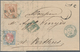 Spanien: 1867, 25 M. And 50 M. Tied Blue Carreta "19" In Blue To Entire Folded Letter Dated "Aguilla - Gebraucht