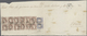 Spanien: 1870(ca.), 50 Mils.ultramarine, A Horizontal Pair, And 200 Mils. Chestnut (12 Inc. Block-10 - Gebraucht
